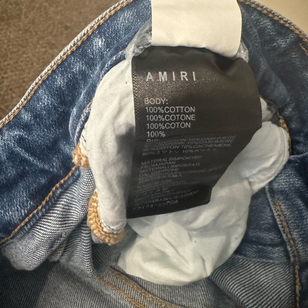 Amari Old English distressed skinny jeans in a light blue wash size 38 - Picture 9 of 17